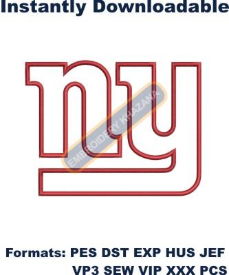  New York Giants Football logo embroidery design